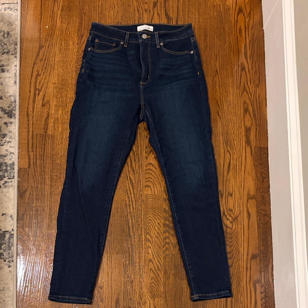LOFT Women's Dark Indigo Skinny Jeans